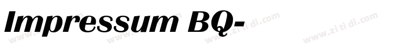 Impressum BQ字体转换